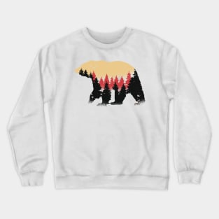 wild bear awesome nature design Crewneck Sweatshirt